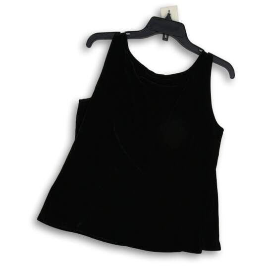 NWT Womens Black Sleeveless Round Neck Stretch Pullover Tank Top Size Medium image number 2
