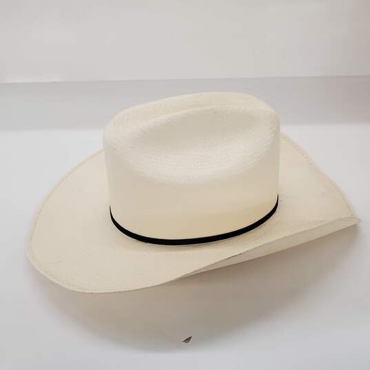 Justin Men's Ivory White Straw Cowboy Western Hat Size 7-1/4 image number 2
