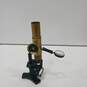 Vintage Brass Compound Microscope In Wood Box image number 2