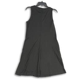 NWT Zesica Womens Black Round Neck Sleeveless A-Line Dress Size Small alternative image