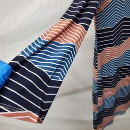 Women's BCBG Maxazria Multi Colored Striped Midi Dress Size M alternative image