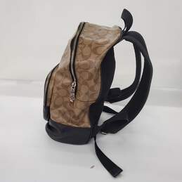Coach Court Brown Signature Canvas Backpack with Logo Patch alternative image