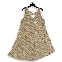 NWT Womens Tan Sleeveless V-Neck Pullover Mini Dress Size 2X alternative image