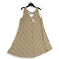NWT Womens Tan Sleeveless V-Neck Pullover Mini Dress Size 2X image number 2