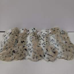 2pc Set of Kirkland's Faux Leopard Fur Christmas Stockings NWT