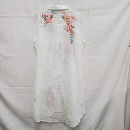 NWT Paparazzi WM's Sleeveless White Cotton Blend Midi Shirt Dress Size XL alternative image