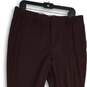 H&M Womens Purple Flat Front Straight Leg Slash Pocket Dress Pants Size 36R image number 3