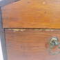 Vntg Wood Hope Chest Storage Trunk Copper Rivets Side Handles image number 17