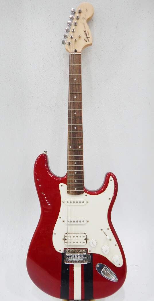 Squier by Fender Affinity Series Strat Model Red Electric Guitar w/ Soft Case image number 1