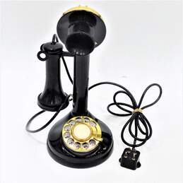 Vintage Candlestick Rotary Phone Fold-A-Phone Black