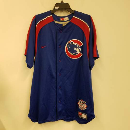 Mens Blue Chicago Cubs Derrek Lee #25 Baseball MLB Jersey Size X-Large image number 1