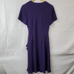 Sheri Martin New York Short Sleeve Dark Purple Midi Dress Women's 10 alternative image