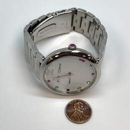 Designer Betsey Johnson BJ00016-01 Silver-Tone Round Dial Analog Wristwatch alternative image
