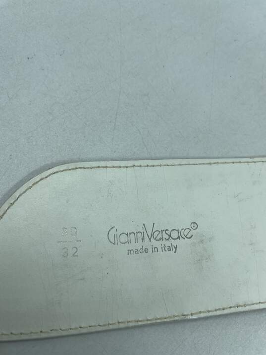 Authentic Gianni Versace White Croc Effect Belt W 32 image number 6