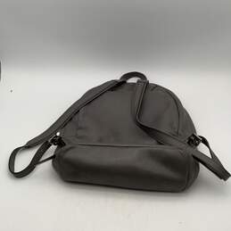 Michael Kors Womens Gray Leather Adjustable Shoulder Strap Zipper Backpack alternative image