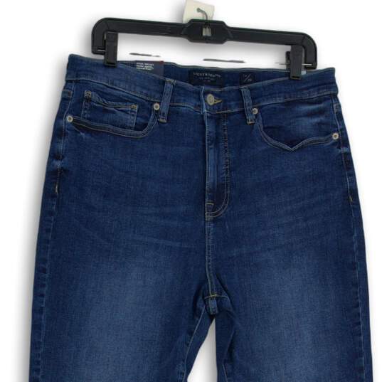 NWT Womens Blue Denim Medium Wash High Rise Flared Jeans Size 14/32 image number 3