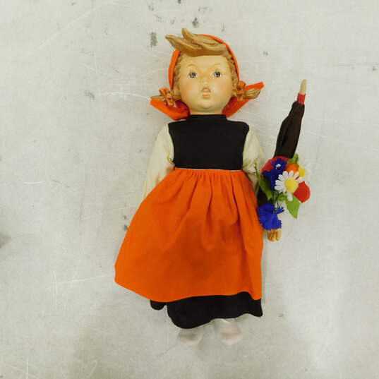 Vintage Goebel Hummel Girl & Postman Boy Porcelain Dolls image number 3