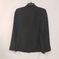 Womens Black Silk Long Sleeve Collared Single Breasted Blazer Jacket Size 6 image number 2