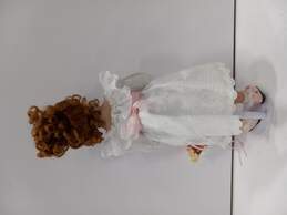 Vintage 10th Anniversary Elizabeth Porcelain Doll with Flower Basket alternative image