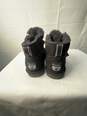 Womens Black Bear Paw Suede Lined Ankle Boot Size 8 image number 2