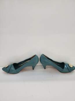 Paolo Lantorno  Tacco Blue Leather Heels Size-41 US Sz-9 Used alternative image