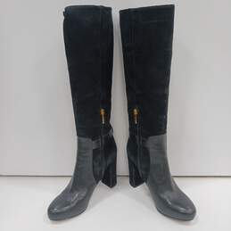 Michael Kors Women's SG17F Black Suede/Leather Boots Size 9M alternative image