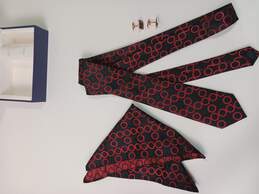 Suit Tie Set W/ Cufflinks and Handkerchief withBox alternative image