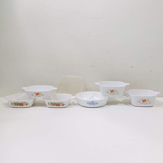 Corning Ware Casserole & Small Frying Pans Assorted 7pc Lot image number 1