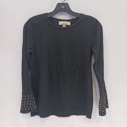 Women's Black  Michael Kors Long Sleeve Shirt Size M