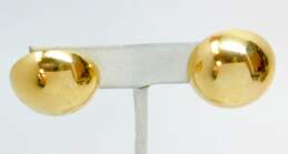 14K Gold Modernist Dome Chunky Statement Post Earrings 4.7g