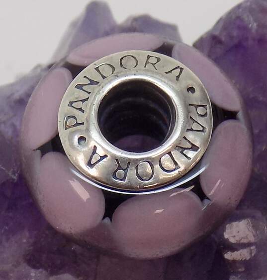 925 Pandora Retired Captivating Purple Glass Charm image number 4