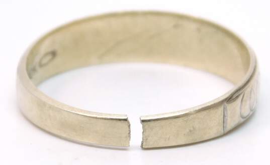 10K Yellow Gold Circular Etched Band Ring FOR REPAIR 2.0g image number 3