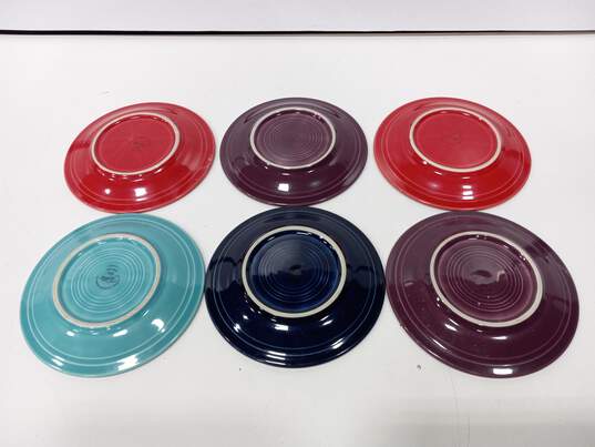 Set of 6 Colorful Stoneware Salad Plates image number 2