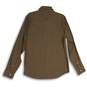 NWT Mens Brown Long Sleeve Spread Collar Slim Fit Button-Up Shirt Size M image number 2