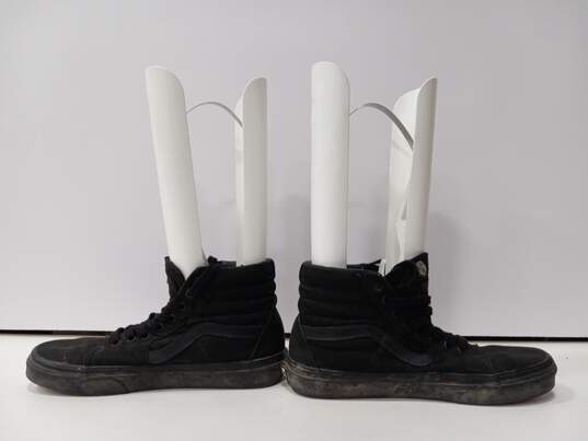 Vans Unisex Black High Top Skateboard Shoes Size Men's 9.5 Women's 11 image number 2