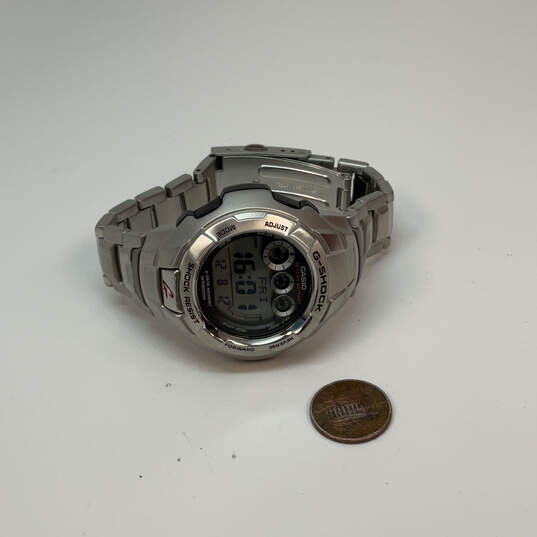 Designer Casio G-Shock G-7100D Silver-Tone Round Dial Digital Wristwatch image number 3