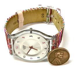 Designer Swatch AG 2008 Silver-Tone Adjustable Strap Analog Wristwatch alternative image