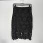 Lulus Women's Black Floral Lace Overlay Skirt Size S image number 1