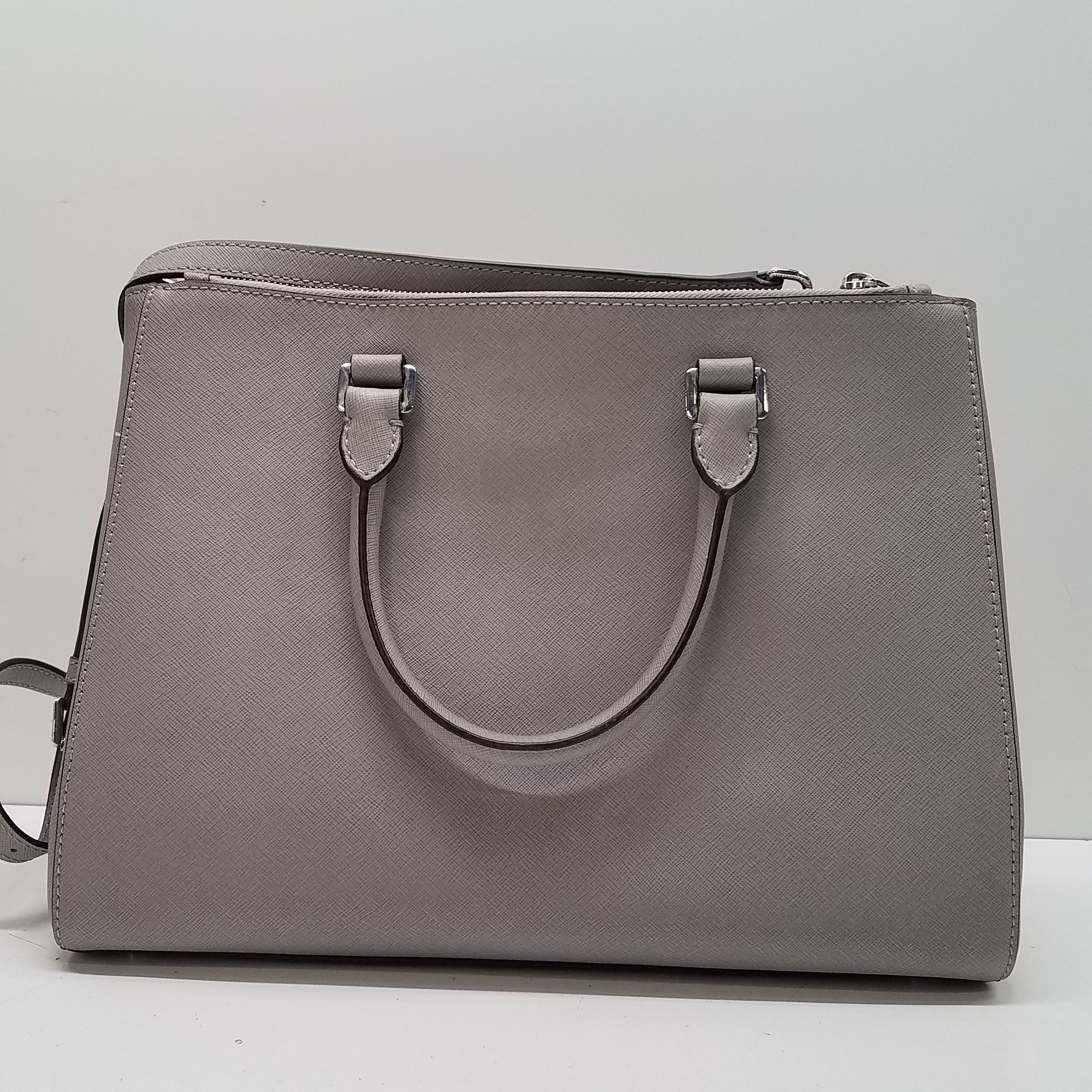 MICHAEL by Michael Kors Pearl Grey Pebbled Leather India | Ubuy