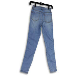 NWT Womens Blue Denim Lace Stretch Pockets Skinny Leg Jeans Size 1-24 alternative image