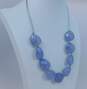 (G) KJL Kenneth Jay Lane Silvertone Purple Faceted Plastic Beaded Necklace image number 2