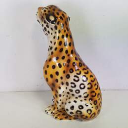 Bell Europa Vintage Italian Ceramic Leopard Cheetah Statue alternative image
