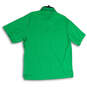 Mens Green Dri-Fit Spread Collar Short Sleeve Golf Polo Shirt Size Large image number 2
