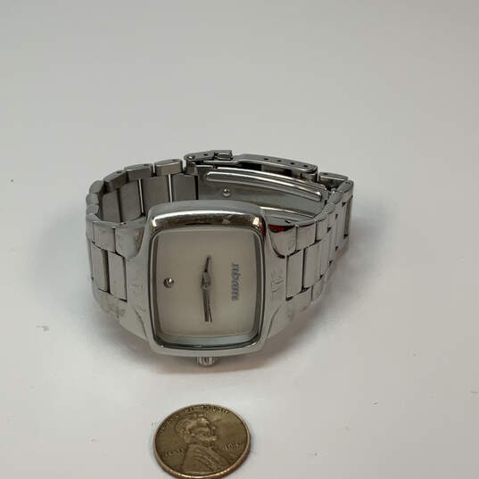 Designer Nixon Silver-Tone Stainless Steel Square Dial Analog Wristwatch image number 2