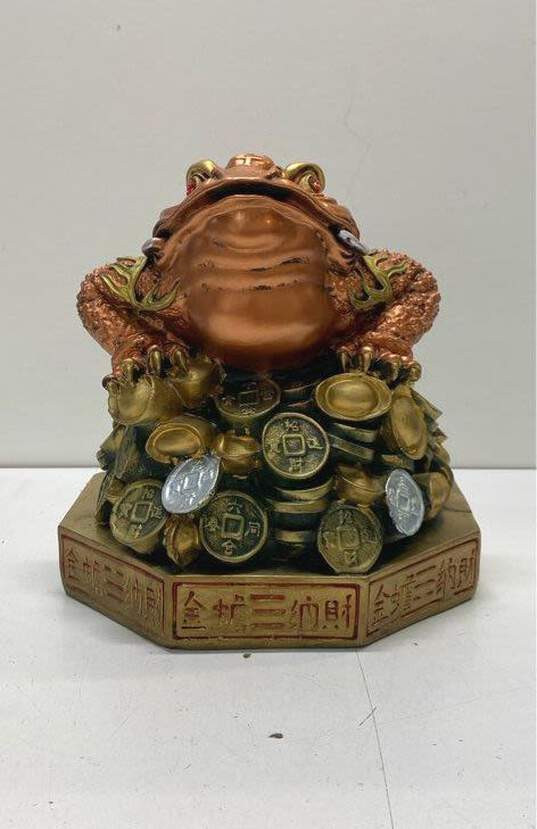 Oriental Feng Shui Three- Legged Toad9 Riches and Success Folk Art Statue image number 2