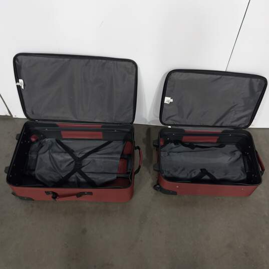 3PC Aspen iPak Maroon Luggage Set image number 6