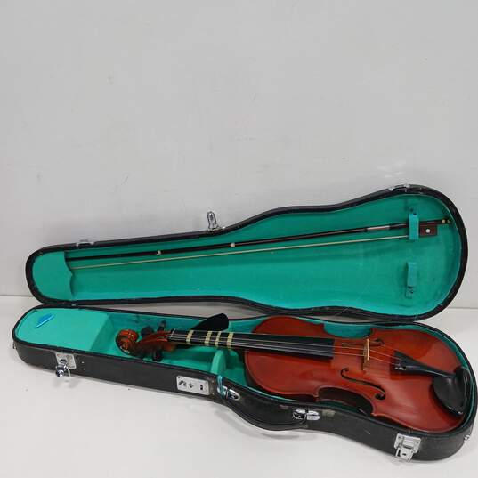 Acoustic Violin with Bow & Travel Case image number 1