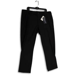 NWT Mens Black Flat Front Athletic Fit Straight Leg Chino Pants Size 40X32