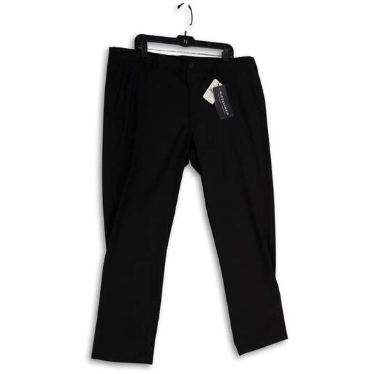 NWT Mens Black Flat Front Athletic Fit Straight Leg Chino Pants Size 40X32 image number 1