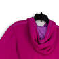 Womens Pink Long Sleeve Kangaroo Pocket Drawstring Pullover Hoodie Size XL image number 4